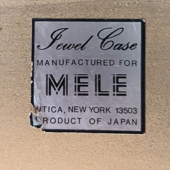 Vintage MELE Jewel Case Red & Gold Gilt Wood Jewelry Box Florentine Style Japan - Picture 6 of 13